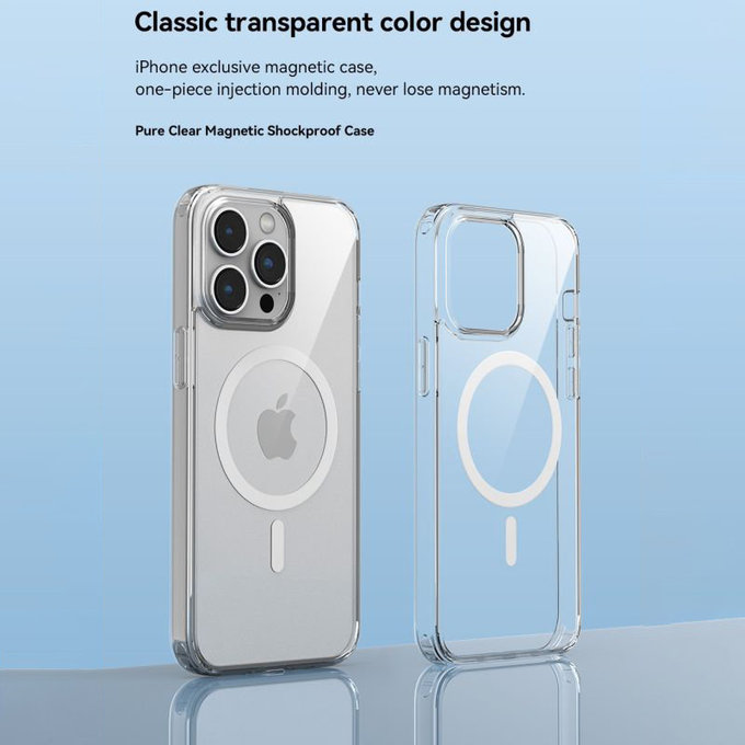 Pouzdro Clear s MagSafe pro iPhone 15 Pro, Transparentní, Devia