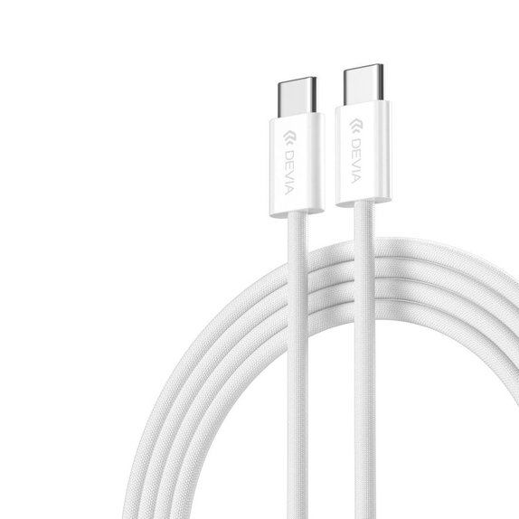 USB-C / USB-C kabel Smart, PD 60W, 1m, bílá, Devia