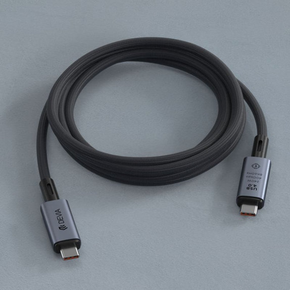 USB-C / USB-C kabel Extreme Speed, 240W, 8K 60Hz, 1m, černá, Devia
