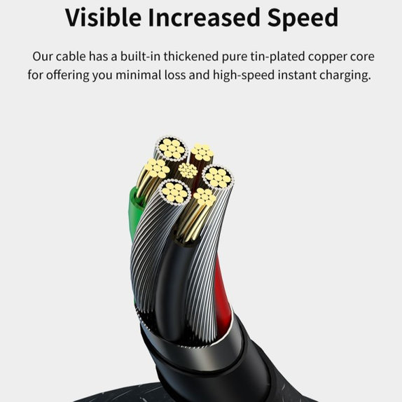USB / USB-C kabel Gracious, 2.1A, 2m, černá, Devia