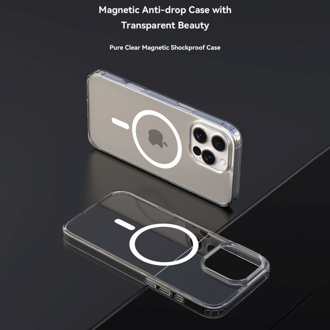 Pouzdro Clear s MagSafe pro iPhone 16, Transparentní, Devia