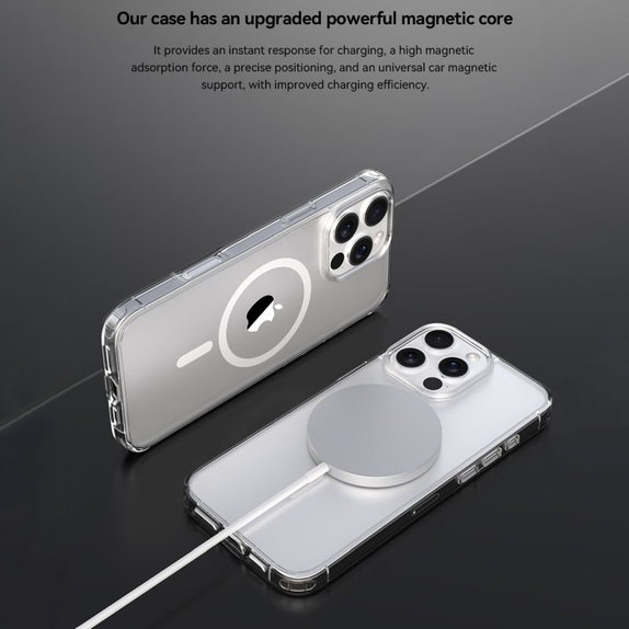 Pouzdro Clear s MagSafe pro iPhone 16 Plus, Transparentní, Devia