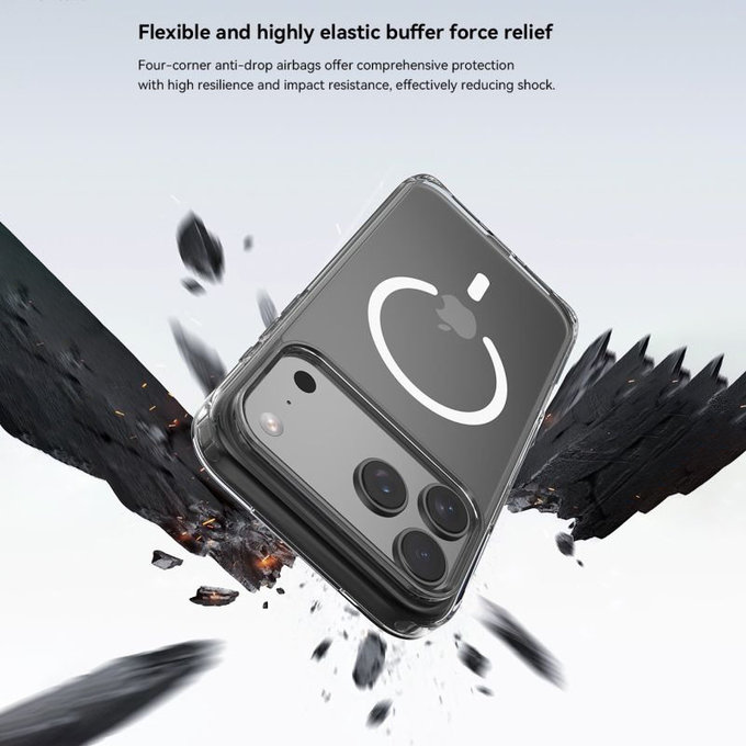 Pouzdro Clear s MagSafe pro iPhone 17 Pro, Transparentní, Devia
