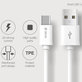 USB / USB-C kabel Smart, 2.1A, 1m, bílá, Devia