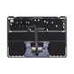 Horní rám klávesnice pro MacBook Air 13", A3113 (2024), s klávesnicí US a baterií, Midnight, 661-40230, Genuine Apple