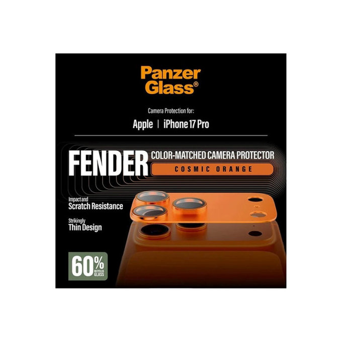 Ochranný kryt objektivu Fender pro iPhone 17 Pro, Oranžová, PanzerGlass