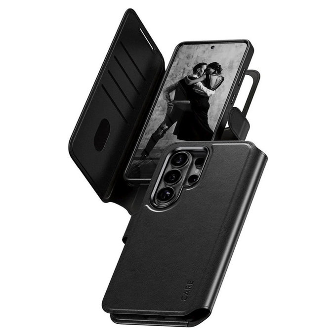 Pouzdro Wallet Tango Two-In-One s QI pro Samsung S26 Ultra, černá, CARE