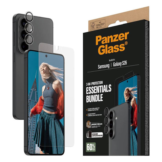 Bundle Essentials 2v1 pro Samsung S26, PanzerGlass