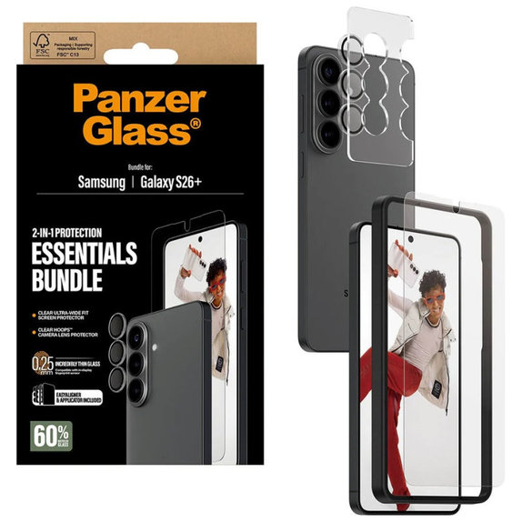 Bundle Essentials 2v1 pro Samsung S26+, PanzerGlass
