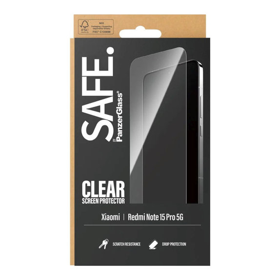 Tvrzené sklo UWF pro Xiaomi Redmi Note 15 Pro 5G, Černá, SAFE
