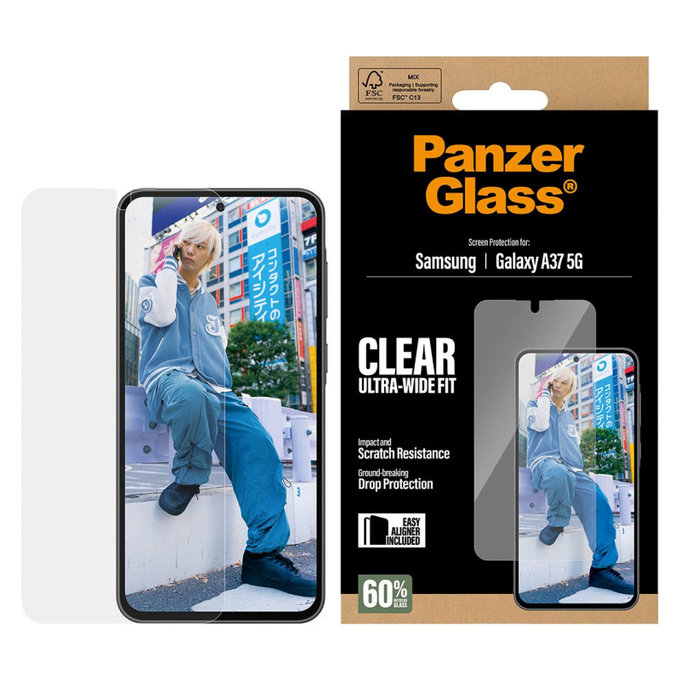 PanzerGlass - Tvrzené sklo UWF s aplikátorem pro Samsung Galaxy A37, čiré
