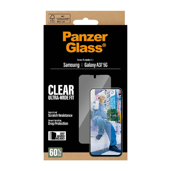 PanzerGlass - Tvrzené sklo UWF s aplikátorem pro Samsung Galaxy A37, čiré