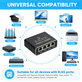 4portový gigabitový Ethernet switch RJ45, 1000 Mbps