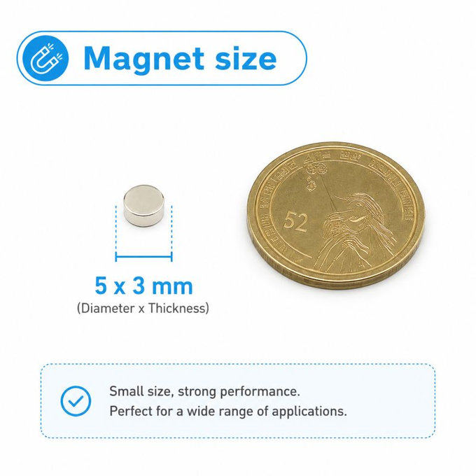 Neodymový válcový magnet N35, 5 x 3mm, 200ks