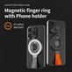Magnetický držák na telefon s poutkem, černo-oranžový