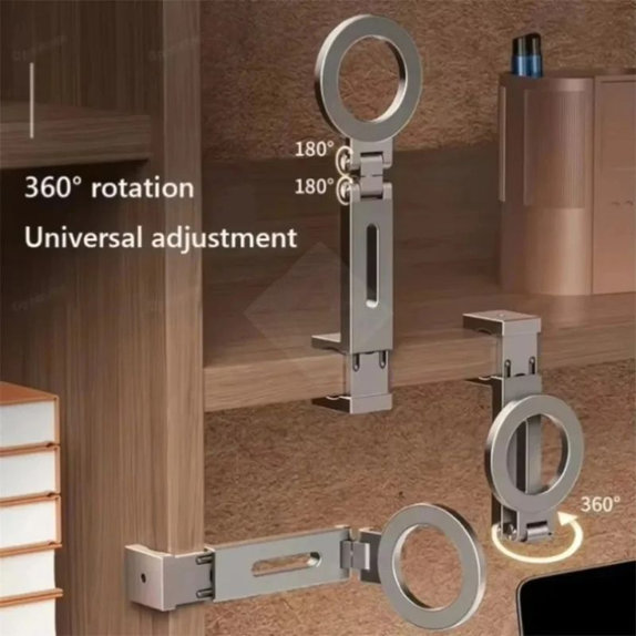 Univerzální otočný magnetický držák na telefon, šedý
