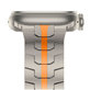 Řemínek Stainless Line pro Apple Watch 8 / 9 / 10 / 11 / SE / Ultra (44 / 45 / 46 / 49 mm), Titanium/Orange, Tech-Protect