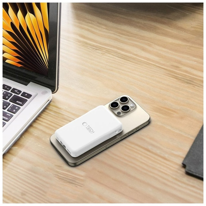 Powerbanka PB31 Lifemag MagSafe 10000mAh, bílá, Tech-Protect