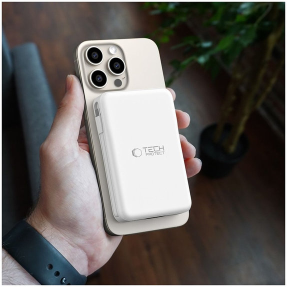 Powerbanka PB31 Lifemag MagSafe 10000mAh, bílá, Tech-Protect