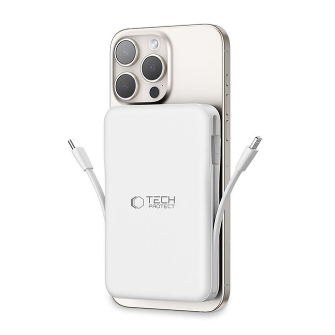 Powerbanka PB31 Lifemag MagSafe 10000mAh, bílá, Tech-Protect
