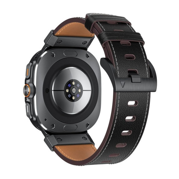 Řemínek Delta Pro pro Samsung Watch Ultra 1 / 2 2024–2026 (47 mm), Leather, černá, Tech-Protect