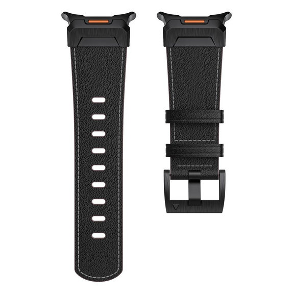 Řemínek Delta Pro pro Samsung Watch Ultra 1 / 2 2024–2026 (47 mm), Leather, černá, Tech-Protect