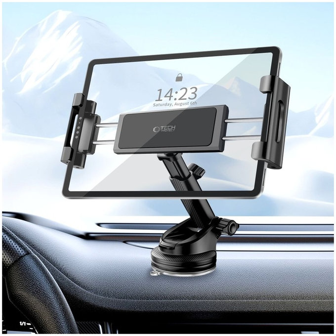 Držák do auta V4 Universal Windshield & Dashboard for Tablet, černá, Tech-Protect