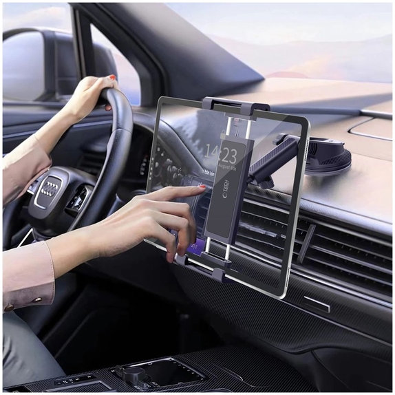 Držák do auta V4 Universal Windshield & Dashboard for Tablet, černá, Tech-Protect