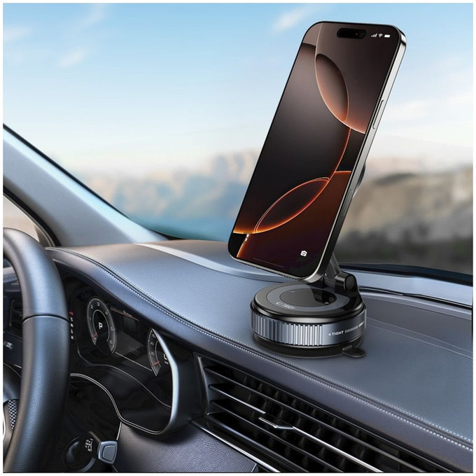 Držák do auta N60 Magnetic MagSafe Windshield & Dashboard, černá, Tech-Protect