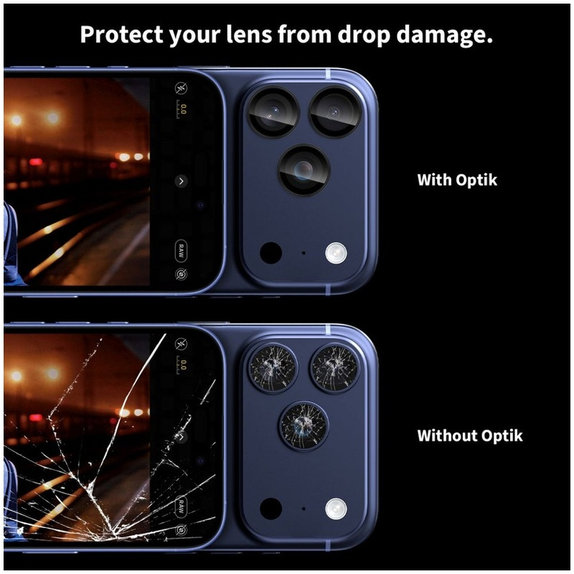 Ochrana kamery Camring Fit+ pro iPhone 14 Pro / Max / 15 Pro / Max / 16 Pro / Max / 17 Pro / Max, čirá, Tech-Protect