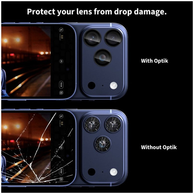 Ochrana kamery Camring Fit+ pro iPhone 14 Pro / Max / 15 Pro / Max / 16 Pro / Max / 17 Pro / Max, čirá, Tech-Protect