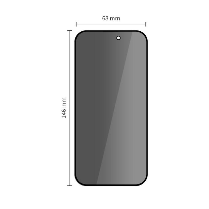 Privacy tvrzené sklo Glass Spy+ 2-PACK pro iPhone 16 Pro / 17 / 17 Pro, privacy, Tech-Protect