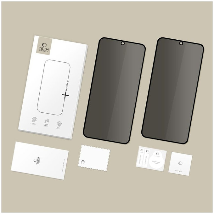 Privacy tvrzené sklo Glass Spy+ 2-PACK pro Samsung S25 FE, Tech-Protect
