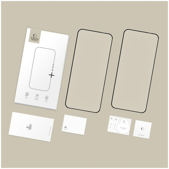 Tvrzené sklo Glass Fit+ 2-PACK pro Motorola Edge 50 Neo / 60 Neo, černá, Tech-Protect