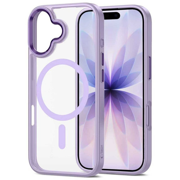 Pouzdro MagMat MagSafe pro iPhone 17, Lavender/Clear, Tech-Protect