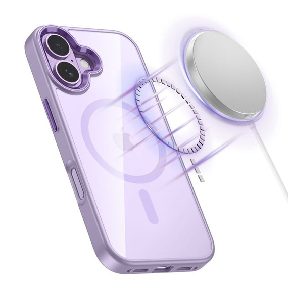 Pouzdro MagMat MagSafe pro iPhone 17, Lavender/Clear, Tech-Protect