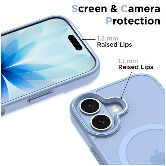 Pouzdro MagMat MagSafe pro iPhone 17, Matte Mist Blue, Tech-Protect