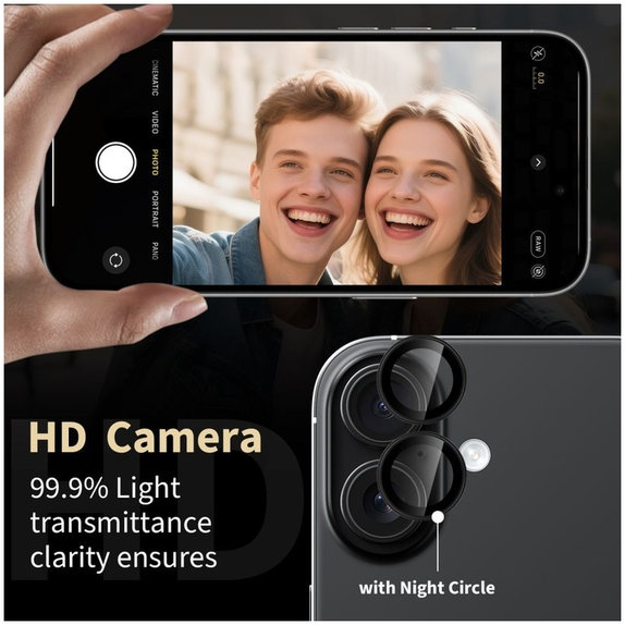 Ochrana kamery Camring Fit+ pro Xiaomi Poco M8 Pro / Redmi Note 15 Pro 5G / 15 Pro+ Plus 5G, černá, Tech-Protect