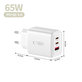 Síťová nabíječka NCA65W-GAN 3-PORT PD 65W / QC3.0, bílá, Tech-Protect