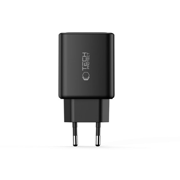 Síťová nabíječka NCA65W-GAN 3-PORT PD 65W / QC3.0, černá, Tech-Protect