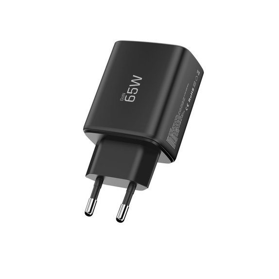 Síťová nabíječka NCA65W-GAN 3-PORT PD 65W / QC3.0, černá, Tech-Protect