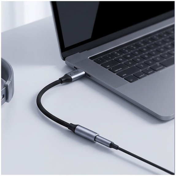 Adaptér Ultraboost USB-C To Mini Jack 3.5MM DAC, Iron Grey, Tech-Protect