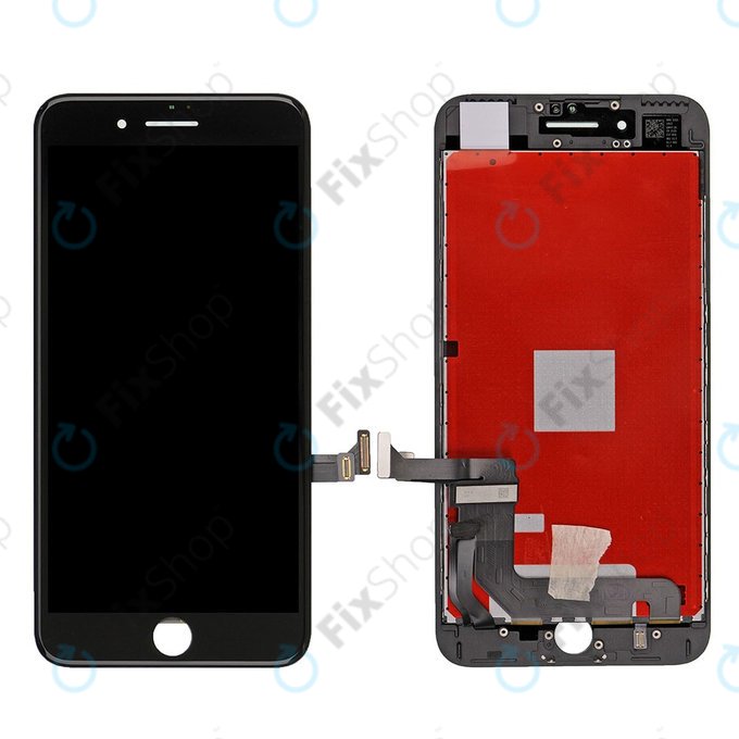 Displej pro iPhone 7 Plus, Black, Dotykové sklo s rámem, Refurbished