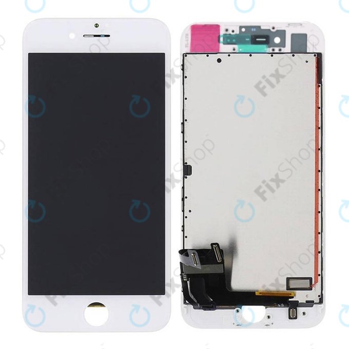 Displej pro iPhone 8, SE (2020), SE (2022), White, Dotykové sklo s rámem, Refurbished