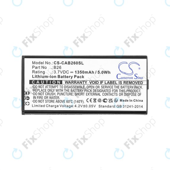 Baterie pro Cat B26, 1350mAh, Li-Ion, 3.7V, B26, HQ