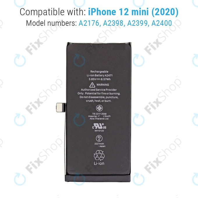 Baterie pro iPhone 12 Mini, 2227mAh, FixPremium