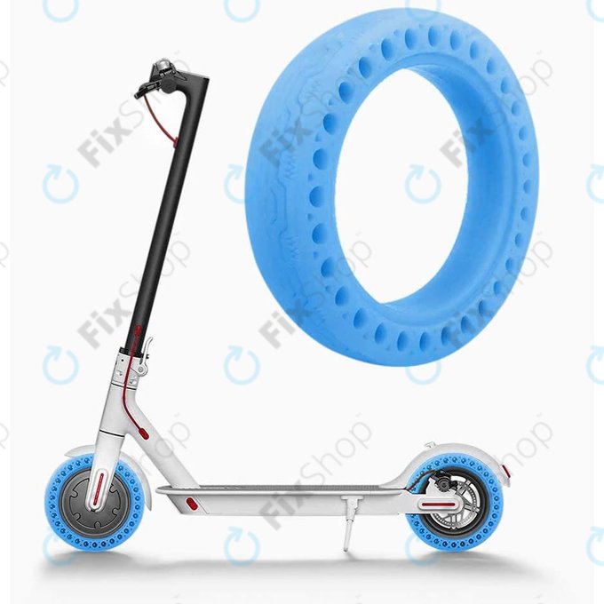 Xiaomi Mi Electric Scooter 1S, 2 M365, Essential, Pro, Pro 2 - Odolná Plná Bezdušová Pneumatika (Typ 1) (Blue)
