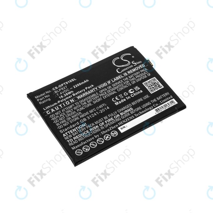 Baterie pro OnePlus 9 Pro LE2121 LE2125, 2200mAh, Li-Pol, 7.4 V, BLP827, HQ