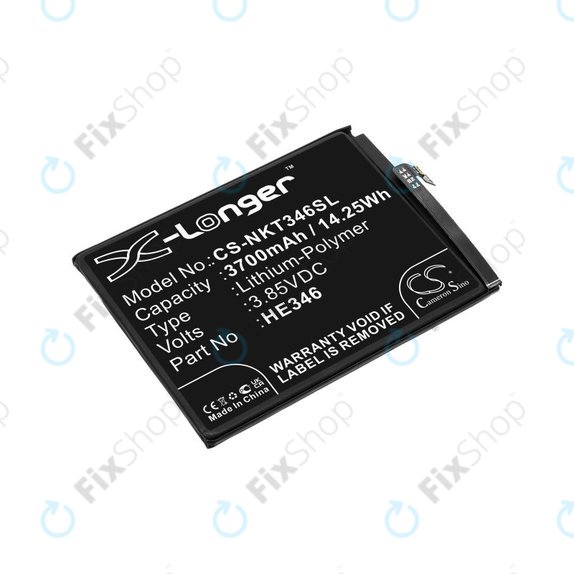Baterie pro Nokia 7 Plus, 3700mAh, Li-Pol, 3.85 V, HE346, HQ