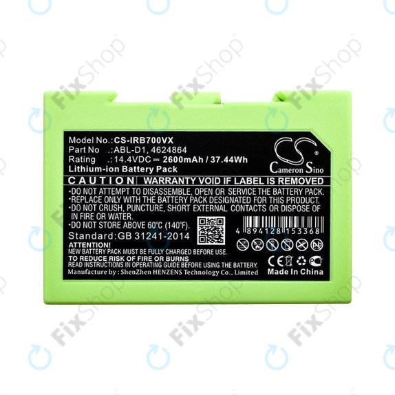 iRobot Roomba e-series, i-series - Baterie ABL-D1, 4624864, ABL-D2 Li-Ion 14.4V 2600mAh HQ